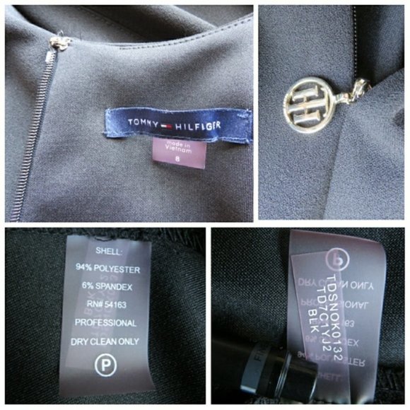 Tommy Hilfiger Swing Skirt Ponte LBD Career Dress - Picture 7 of 7